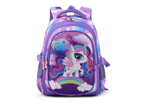 MOCHILA ESCOLAR 14" PVC UNICORNIO (600D)